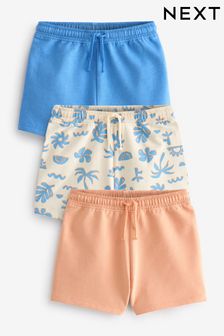 Blue/Orange Palm Print Shorts (3-16yrs)