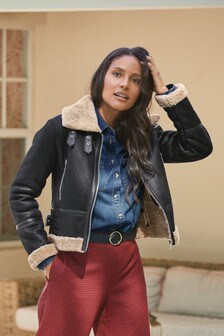 Womens Aviator Jackets Curve Tal Jackets Next Usa