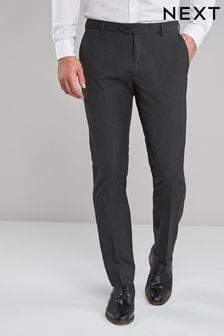 Charcoal Grey Stretch Smart Trousers