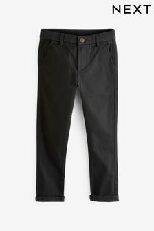 Black Stretch Chino Trousers (3-16yrs)
