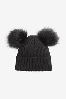 girls navy hat and gloves