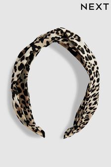 Animal Print Structured Knot Headband
