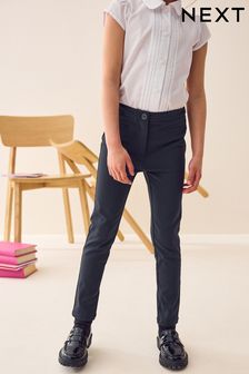 Navy Blue School Skinny Stretch Trousers (3-16yrs)