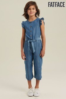 next girls denim jumpsuit