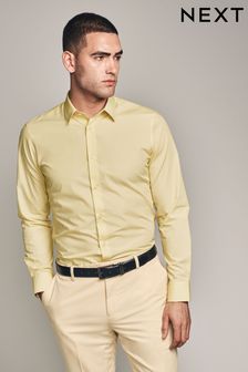 Yellow Easy Care Single Cuff Shirt