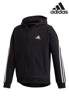 girls black adidas hoodie