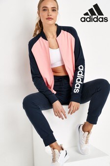 adidas pink and grey tracksuit