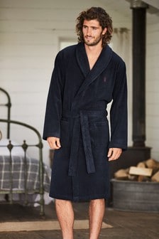 emporio armani hooded towelling gown