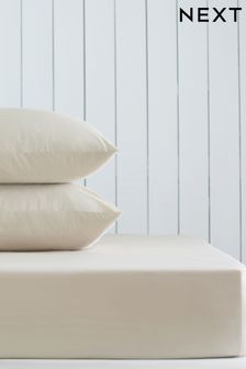 Natural Natural Cotton Rich Fitted Sheet