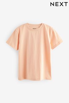 Orange Peach Cotton Short Sleeve T-Shirt (3-16yrs)