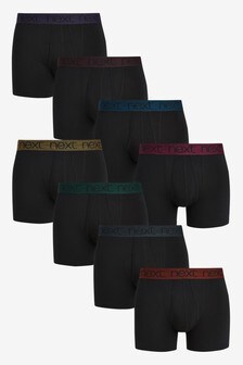 Black Marl Waistband A-Front Boxers 8 Pack