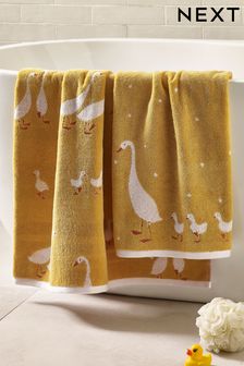 Yellow Yellow Goose And Friends Towel