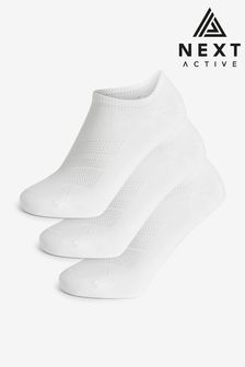 White Low Rise Sport Trainer Socks 3 Pack