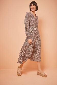 pink leopard print dress next