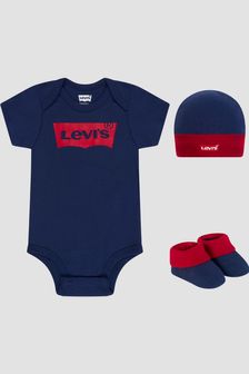 Levis Kidswear Baby Navy Blue Bodyvest Gift Set