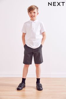 Grey Flat Front Shorts (3-14yrs)