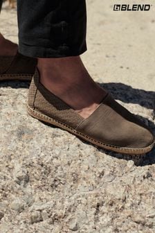 Taupe Brown Blend Suede Espadrilles