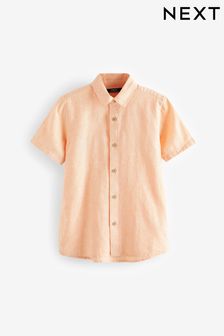 Peach Pink Linen Blend Shirt (3mths-16yrs)