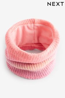 Peach Pink Ribbed Knitted Snood (1-16yrs)