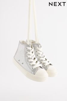 Silver High Top Trainers