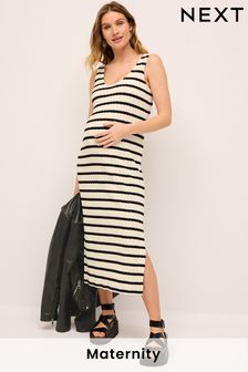 Stripe Maternity Knitted Dress