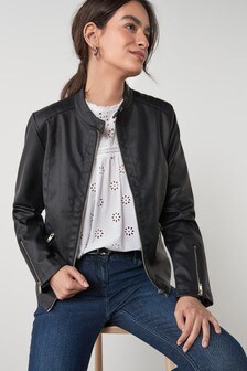 Women S Faux Leather Jackets Leather Look Jackets Next Australia