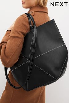 Black Triangle Shopper Bag