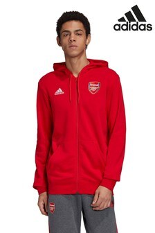 red adidas zip up hoodie