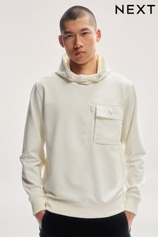 Ecru White Utility Hoodie