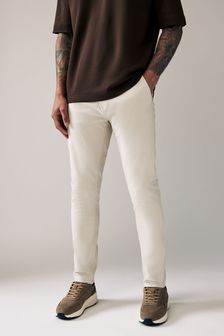 Light Stone Skinny Fit Stretch Chino Trousers