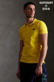 superdry yellow polo shirt