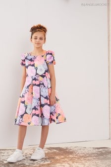 angel and rocket blue floral dress