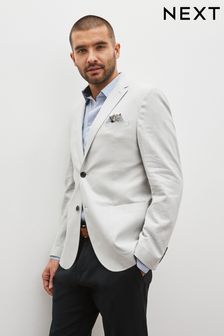 Light Grey Linen Blend Blazer