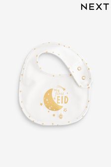 White/Gold Eid Bib