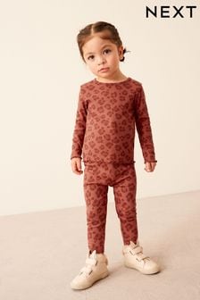 Animal Print Rib Jersey Leggings (3mths-7yrs)