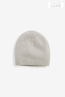 Grey Collection Luxe Ribbed Cashmere Beanie