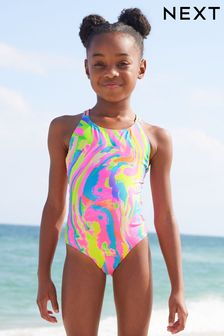 Multi Bright Abstract Print Swimsuit (3-16yrs)