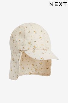 Cream Floral Legionnaire Hat (3mths-10yrs)