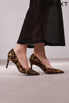 Animal Print Forever Comfort® Point Toe Mid Heel Court Shoes