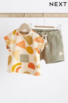 Multi Baby T-Shirt And Shorts 2 Piece Set