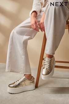 Gold Forever Comfort® Chunky Lace-Up Trainers