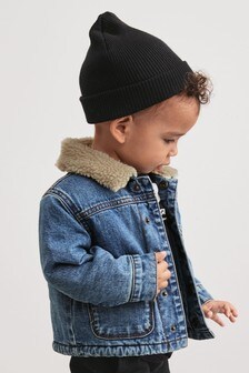 baby borg denim jacket