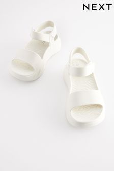 White Chunky Platform Sandals