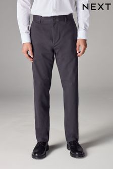 Charcoal Grey Stretch Chino Trousers