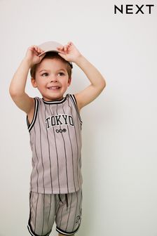 Vertical Stripe Vest and Shorts Set (3mths-7yrs)