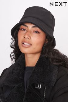 Black Felt Bucket Hat