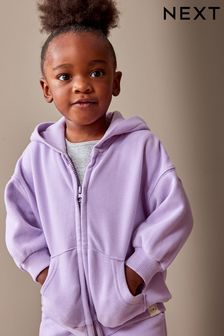 Lilac Purple Zip Through Hoodie (3mths-7yrs)