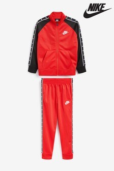 kids red nike tracksuit