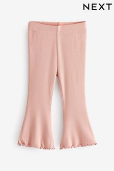 Pale Pink Rib Flare Leggings (3mths-7yrs)