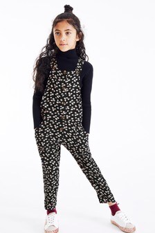 dungaree dress with leggings